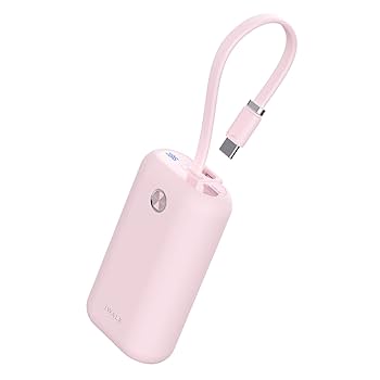 ☆モバイルバッテリー 超軽量 小型 最大20W急速充電 Type-C ピンク 最新モデル発売中】 モバイルバッテリー 大容量 20W急速充電 残